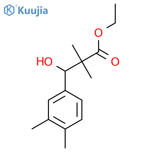 Ethyl 3-(3,4-dimethylphenyl)-3-hydroxy-2,2-dimethylpropanoate structure