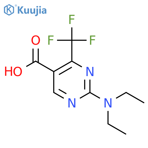 2-Diethylamino-4-trifluoromethyl-pyrimidine-5-carboxylic acid structure