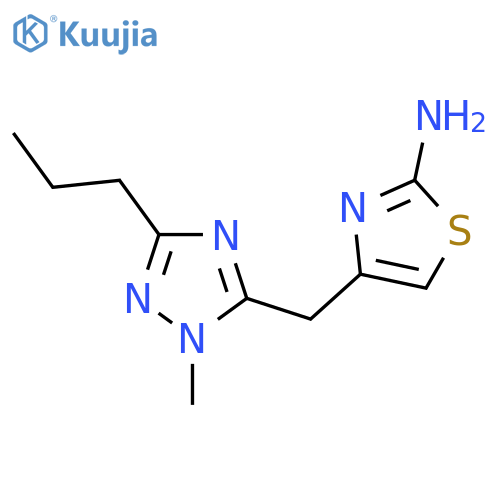 4-(1-methyl-3-propyl-1H-1,2,4-triazol-5-yl)methyl-1,3-thiazol-2-amine structure
