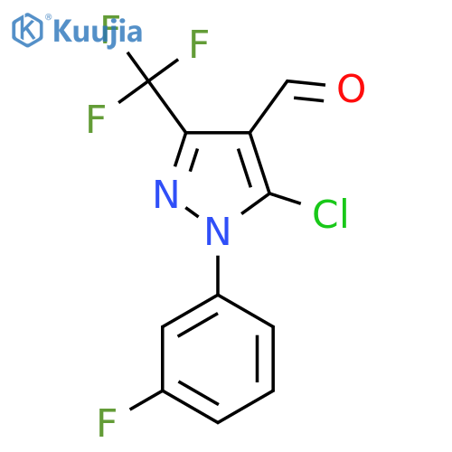 5-Chloro-1-(3-fluorophenyl)-3-(trifluoromethyl)-1H-pyrazole-4-carbaldehyde structure