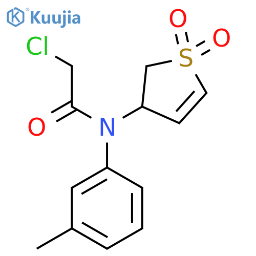 2-chloro-N-(1,1-dioxo-2,3-dihydro-1lambda6-thiophen-3-yl)-N-(3-methylphenyl)acetamide structure