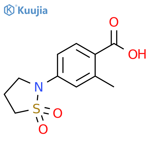 4-(1,1-dioxo-1,2-thiazolidin-2-yl)-2-methylbenzoic acid structure