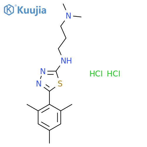 1,3-Propanediamine,N1,N1-dimethyl-N3-[5-(2,4,6-trimethylphenyl)-1,3,4-thiadiazol-2-yl]-,hydrochloride (1:2) structure
