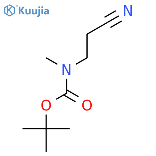 tert-butyl N-(2-cyanoethyl)-N-methylcarbamate structure
