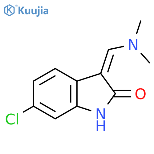 (3Z)-6-Chloro-3-(dimethylamino)methylene-1,3-dihydro-2H-indol-2-one structure