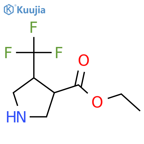Ethyl (3R,4R)-4-(trifluoromethyl)tetrahydro-1H-pyrrole-3-carboxylate structure