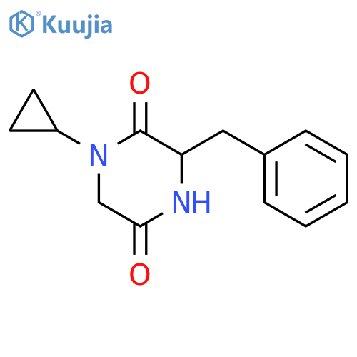 3-Benzyl-1-cyclopropylpiperazine-2,5-dione structure