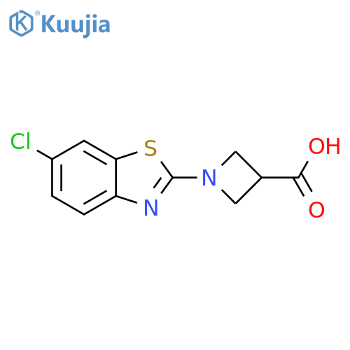 1-(6-chloro-1,3-benzothiazol-2-yl)azetidine-3-carboxylic acid structure
