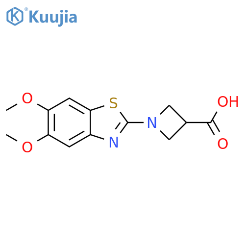 1-(5,6-dimethoxy-1,3-benzothiazol-2-yl)azetidine-3-carboxylic acid structure