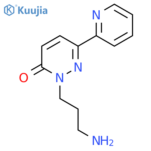 2-(3-aminopropyl)-6-(pyridin-2-yl)-2,3-dihydropyridazin-3-one structure