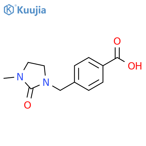 4-[(3-methyl-2-oxoimidazolidin-1-yl)methyl]benzoic acid structure