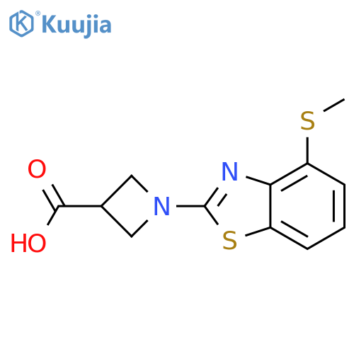 1-[4-(methylsulfanyl)-1,3-benzothiazol-2-yl]azetidine-3-carboxylic acid structure