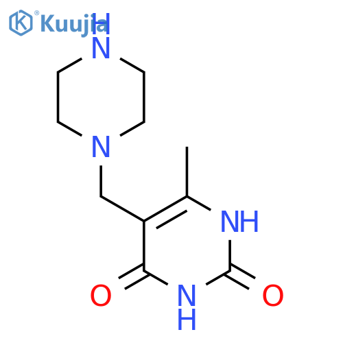 6-methyl-5-(piperazin-1-yl)methyl-1,2,3,4-tetrahydropyrimidine-2,4-dione structure