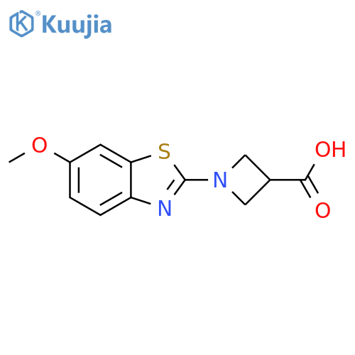 1-(6-Methoxy-1,3-benzothiazol-2-yl)azetidine-3-carboxylic acid structure