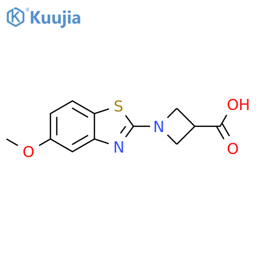 1-(5-Methoxy-1,3-benzothiazol-2-yl)azetidine-3-carboxylic acid structure