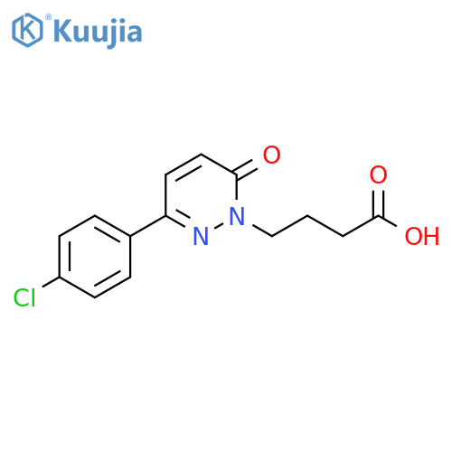 4-[3-(4-chlorophenyl)-6-oxo-1,6-dihydropyridazin-1-yl]butanoic acid structure