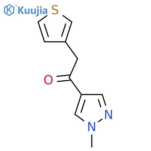 1-(1-Methyl-1H-pyrazol-4-yl)-2-(thiophen-3-yl)ethanone structure