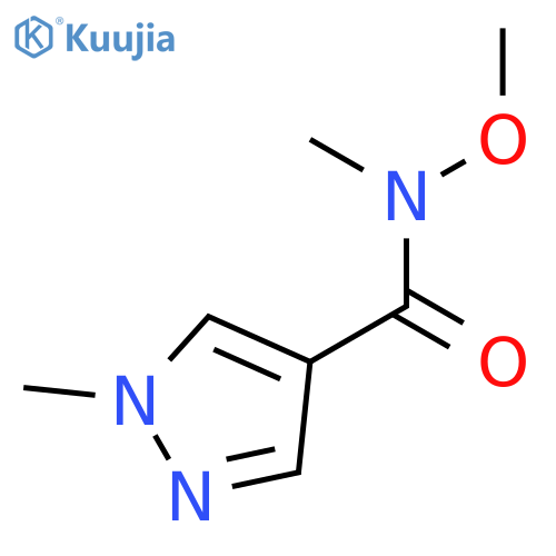 N-methoxy-N,1-dimethyl-1H-pyrazole-4-carboxamide structure