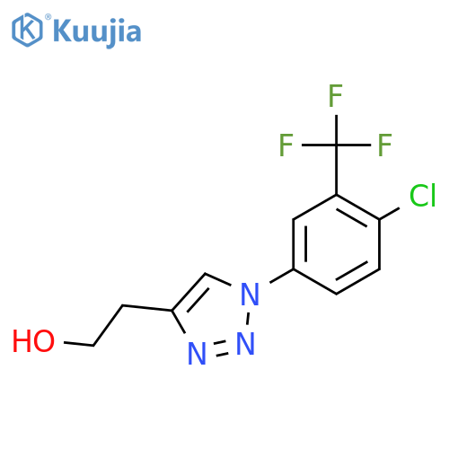 2-{1-4-chloro-3-(trifluoromethyl)phenyl-1H-1,2,3-triazol-4-yl}ethan-1-ol structure