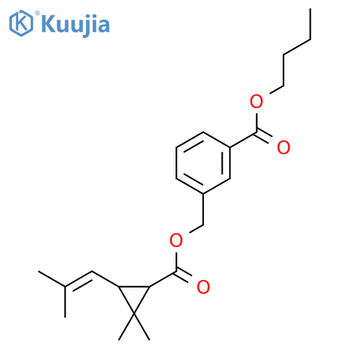 Benzoic acid,3-[[[[(1R,3R)-2,2-dimethyl-3-(2-methyl-1-propen-1-yl)cyclopropyl]carbonyl]oxy]methyl]-,butyl ester structure