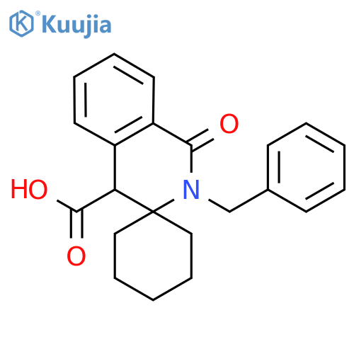 2'-benzyl-1'-oxo-2',4'-dihydro-1'H-spiro[cyclohexane-1,3'-isoquinoline]-4'-carboxylic acid structure