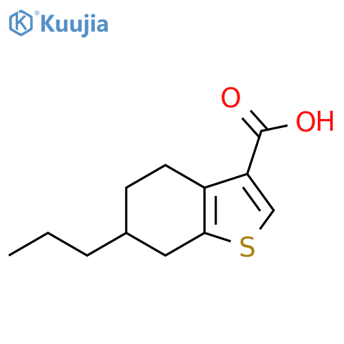 6-Propyl-4,5,6,7-tetrahydro-1-benzothiophene-3-carboxylic acid structure