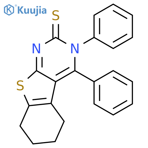 [1]Benzothieno[2,3-d]pyrimidine-2(3H)-thione,5,6,7,8-tetrahydro-3,4-diphenyl- structure