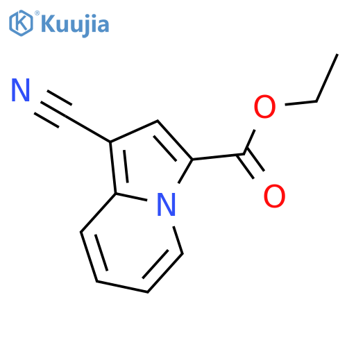 1-cyano-3-Indolizinecarboxylic acid ethyl ester structure