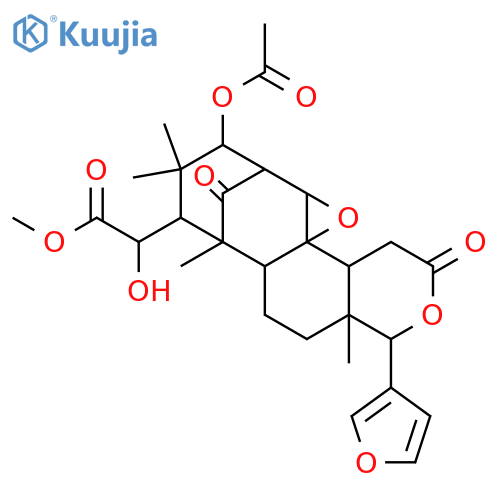 1,5-Methano-2H,8H-oxireno[1,8]cycloocta[1,2-f][2]benzopyran-4-aceticacid, 2-(acetyloxy)-8-(3-furanyl)dodecahydro-a-hydroxy-3,3,5,7a-tetramethyl-10,13-dioxo-, methylester, (aR,1R,2R,4S,5S,5aR,7aR,8R,11aR,11bS,12aR)- structure