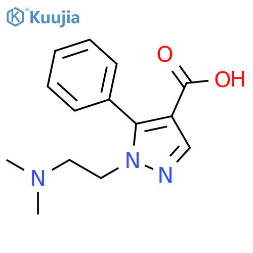 1-2-(dimethylamino)ethyl-5-phenyl-1H-pyrazole-4-carboxylic acid structure