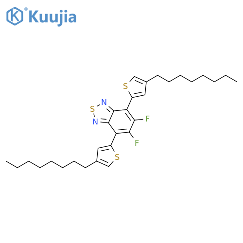 2,1,3-Benzothiadiazole, 5,6-difluoro-4,7-bis(4-octyl-2-thienyl)- structure