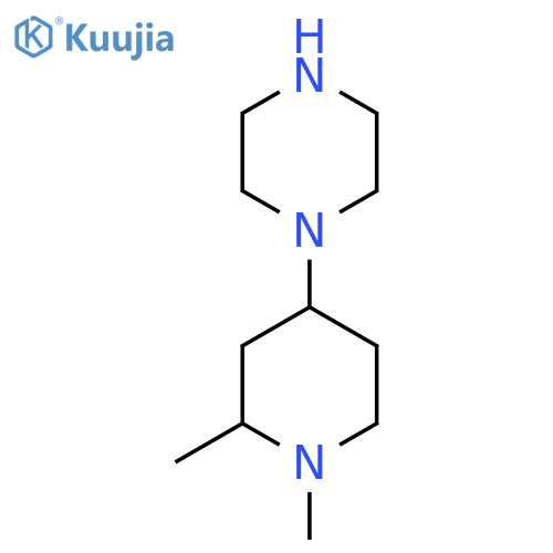 1-(1,2-dimethylpiperidin-4-yl)piperazine structure