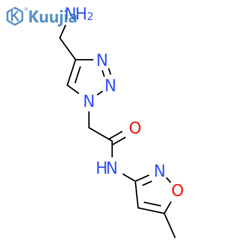 2-[4-(Aminomethyl)-1H-1,2,3-triazol-1-yl]-N-(5-methyl-1,2-oxazol-3-yl)acetamide structure