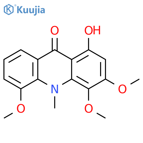 9(10H)-Acridinone, 1-hydroxy-3,4,5-trimethoxy-10-methyl- structure