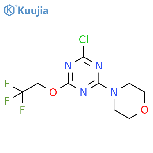 2-chloro-4-(morpholin-4-yl)-6-(2,2,2-trifluoroethoxy)-1,3,5-triazine structure