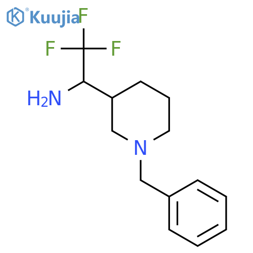 1-(1-benzylpiperidin-3-yl)-2,2,2-trifluoroethan-1-amine structure