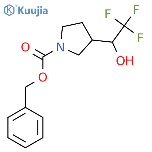 benzyl 3-(2,2,2-trifluoro-1-hydroxyethyl)pyrrolidine-1-carboxylate structure