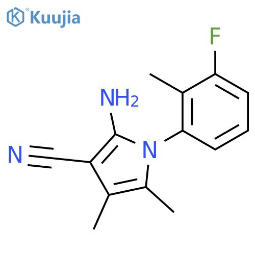 2-Amino-1-(3-fluoro-2-methylphenyl)-4,5-dimethyl-1H-pyrrole-3-carbonitrile structure