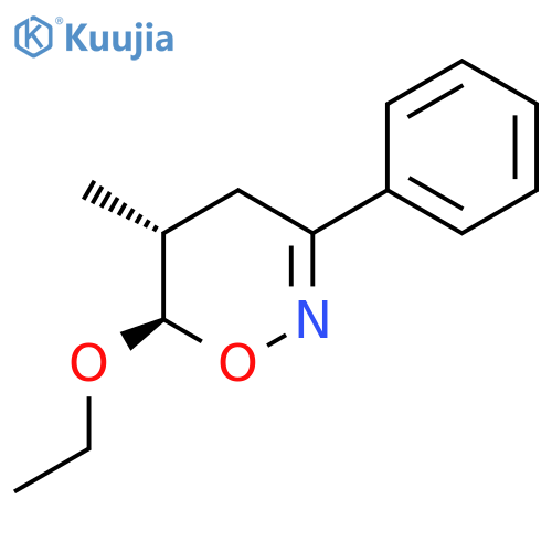 4H-1,2-Oxazine, 6-ethoxy-5,6-dihydro-5-methyl-3-phenyl-, trans- structure