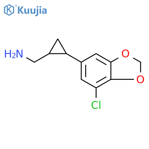 2-(7-chloro-1,3-dioxaindan-5-yl)cyclopropylmethanamine structure