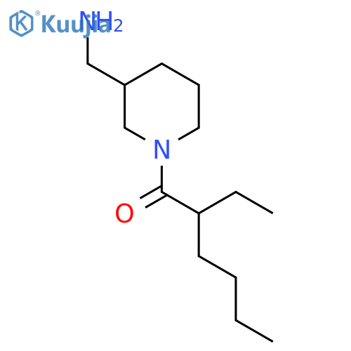 1-[3-(Aminomethyl)piperidin-1-yl]-2-ethylhexan-1-one structure