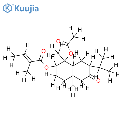 3alpha-angeloyloxy-4alpha-acetoxy-eudesm-8-one structure