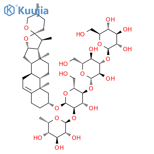 ruscogenin 1-O-beta-D-glucopyranosyl(1->2)-beta-D-fucopyranoside structure