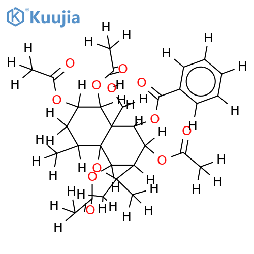 1alpha,2alpha,6beta,8alpha-Tetraacetoxy-9alpha-benzoyloxy-15-hydroxydihydro-beta-agarofuran structure