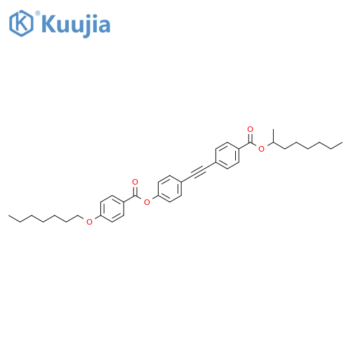 Benzoic acid, 4-(heptyloxy)-,4-[[4-[[(1-methylheptyl)oxy]carbonyl]phenyl]ethynyl]phenyl ester structure