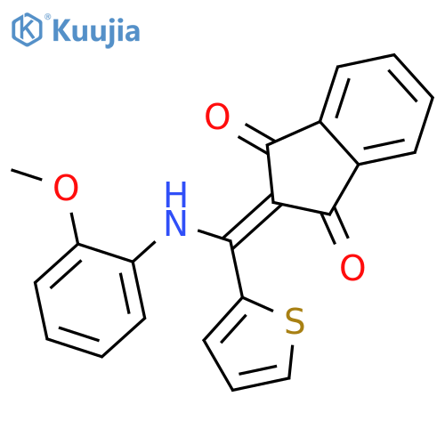 1H-Inden-1-one,3-hydroxy-2-[[(2-methoxyphenyl)imino]-2-thienylmethyl]-, (Z)- (9CI) structure