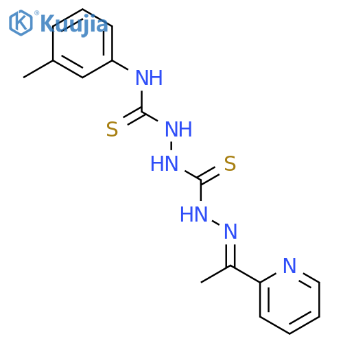 Carbonothioicdihydrazide,2-[[(3-methylphenyl)amino]thioxomethyl]-2'-[1-(2-pyridinyl)ethylidene]- (9CI) structure