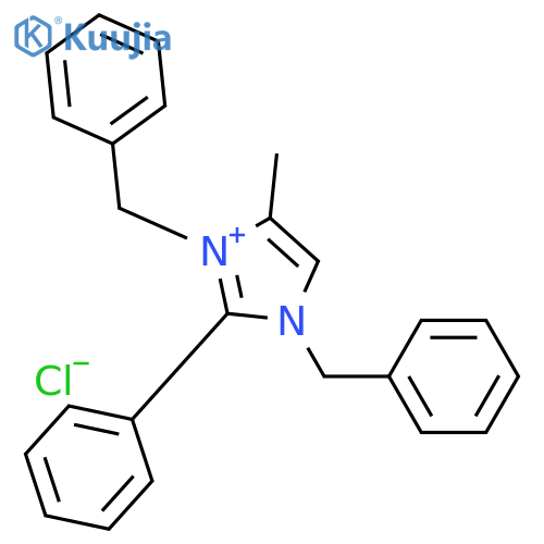 1H-Imidazolium, 4-methyl-2-phenyl-1,3-bis(phenylmethyl)-, chloride structure