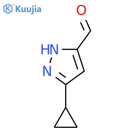 3-cyclopropyl-1H-pyrazole-5-carbaldehyde structure