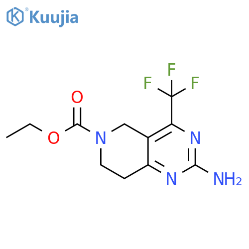 Pyrido[4,3-d]pyrimidine-6(5H)-carboxylic acid, 2-amino-7,8-dihydro-4-(trifluoromethyl)-, ethyl ester structure